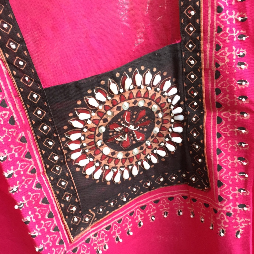 kurti purchased from Lucknow’s market with some mirror, beads work done.